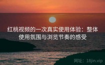 红桃视频的一次真实使用体验：整体使用氛围与浏览节奏的感受