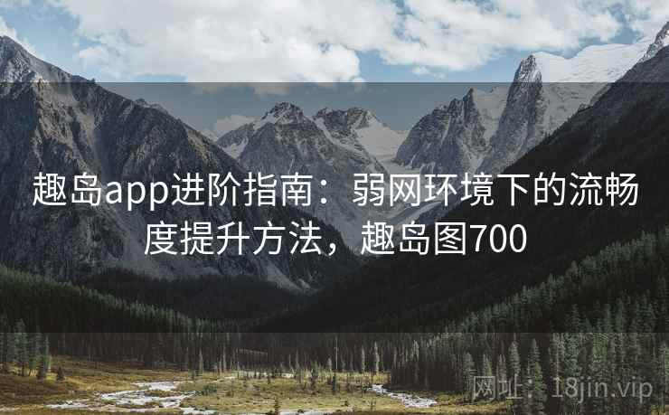 趣岛app进阶指南：弱网环境下的流畅度提升方法，趣岛图700  第1张