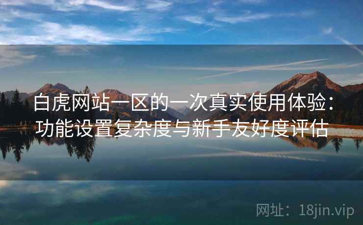 白虎网站一区的一次真实使用体验：功能设置复杂度与新手友好度评估  第2张