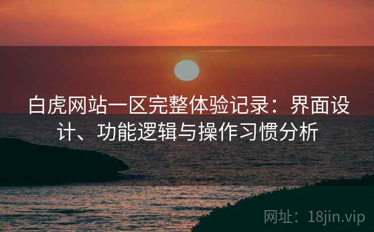 白虎网站一区完整体验记录：界面设计、功能逻辑与操作习惯分析  第2张