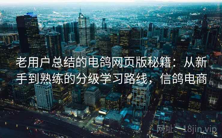 老用户总结的电鸽网页版秘籍:从新手到熟练的分级学习路线,信鸽电商 第1张 老用户总结的电鸽网页版秘籍:从新手到熟练的分级学习路线,信鸽电商 第1张