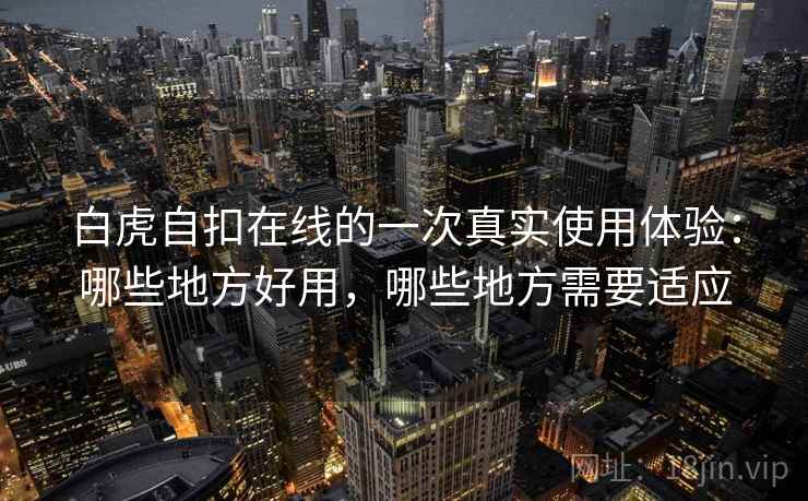 白虎自扣在线的一次真实使用体验:哪些地方好用,哪些地方需要适应 第2张 白虎自扣在线的一次真实使用体验:哪些地方好用,哪些地方需要适应 第2张