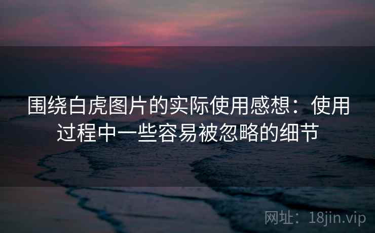 围绕白虎图片的实际使用感想：使用过程中一些容易被忽略的细节  第2张